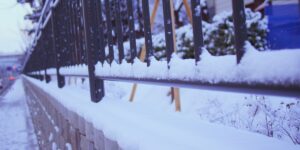 눈내린 거리의 풍경